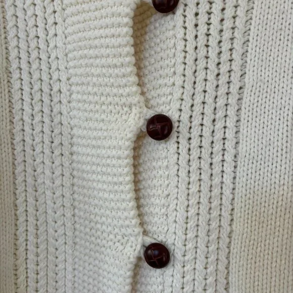 1901 Cream Shawl Collar Button Cardigan Sweater Size Small - Picture 6 of 11